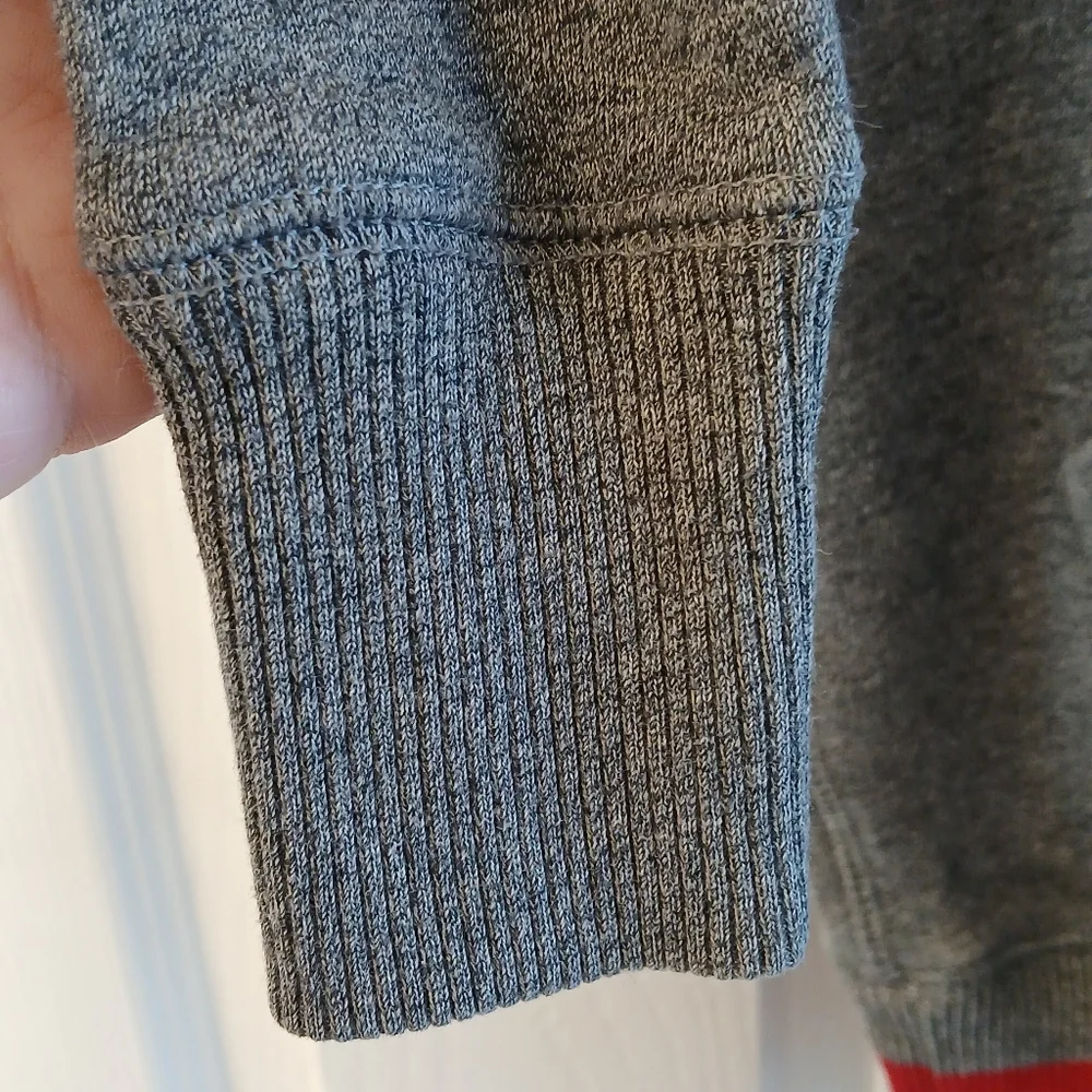 Ralph Lauren Boys Rugby Inspired Toggle Neck Fleece Sweatshirt Gray Size Small 7